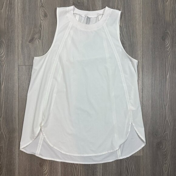 Athleta White Zephyr Workout Tank Top Women’s Medium Activewear Gym Running - Picture 1 of 6